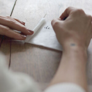 schrijven van de briefkaars liefdevol geschreven ritueel