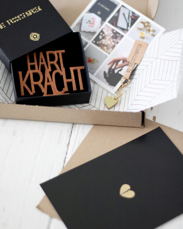 troostpakket hartkracht met troosttekst hartkracht hangertje met gouden hartje en troostkaart gebroken hart liefdevol troostcadeau bij liefdesverdriet, scheiding, hartenpijn