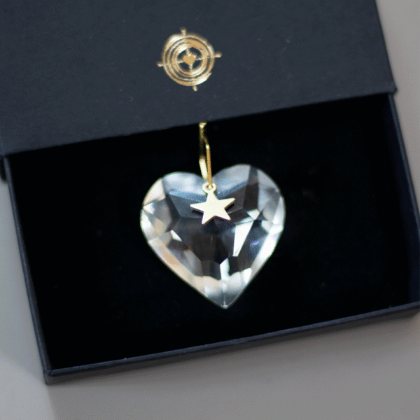 lichtvanger hart in zwart cadeaudoosje lief troostcadeau voor in de brievenbus